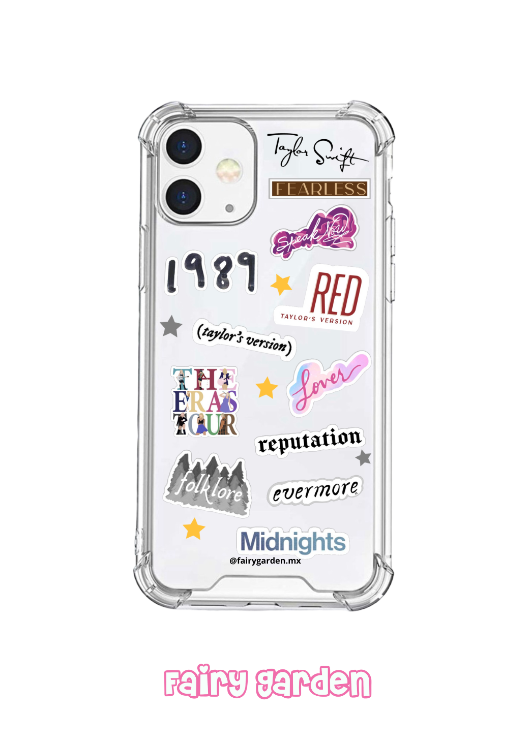 Case transparente - Stickers “The eras tour” de Taylor Swift