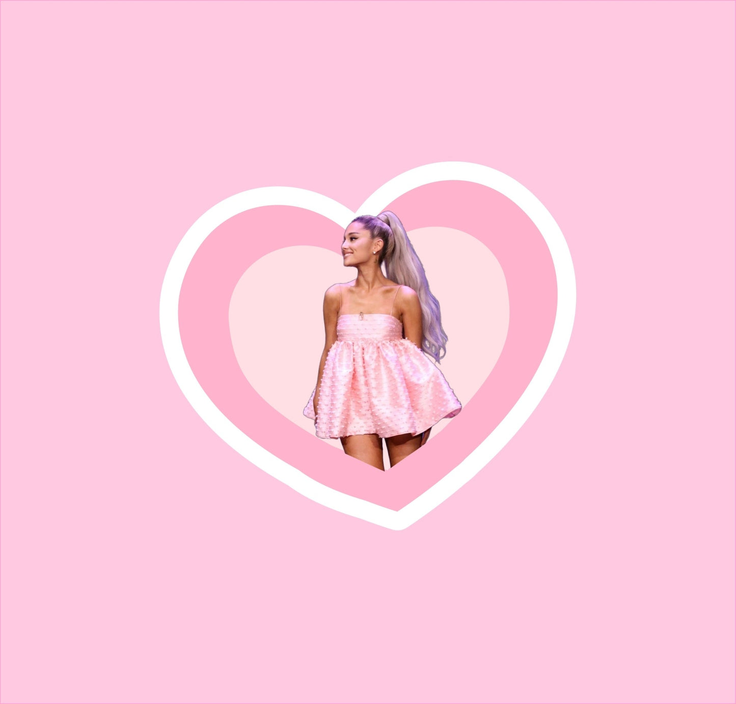 Ariana Grande heart sticker - Fairy Garden