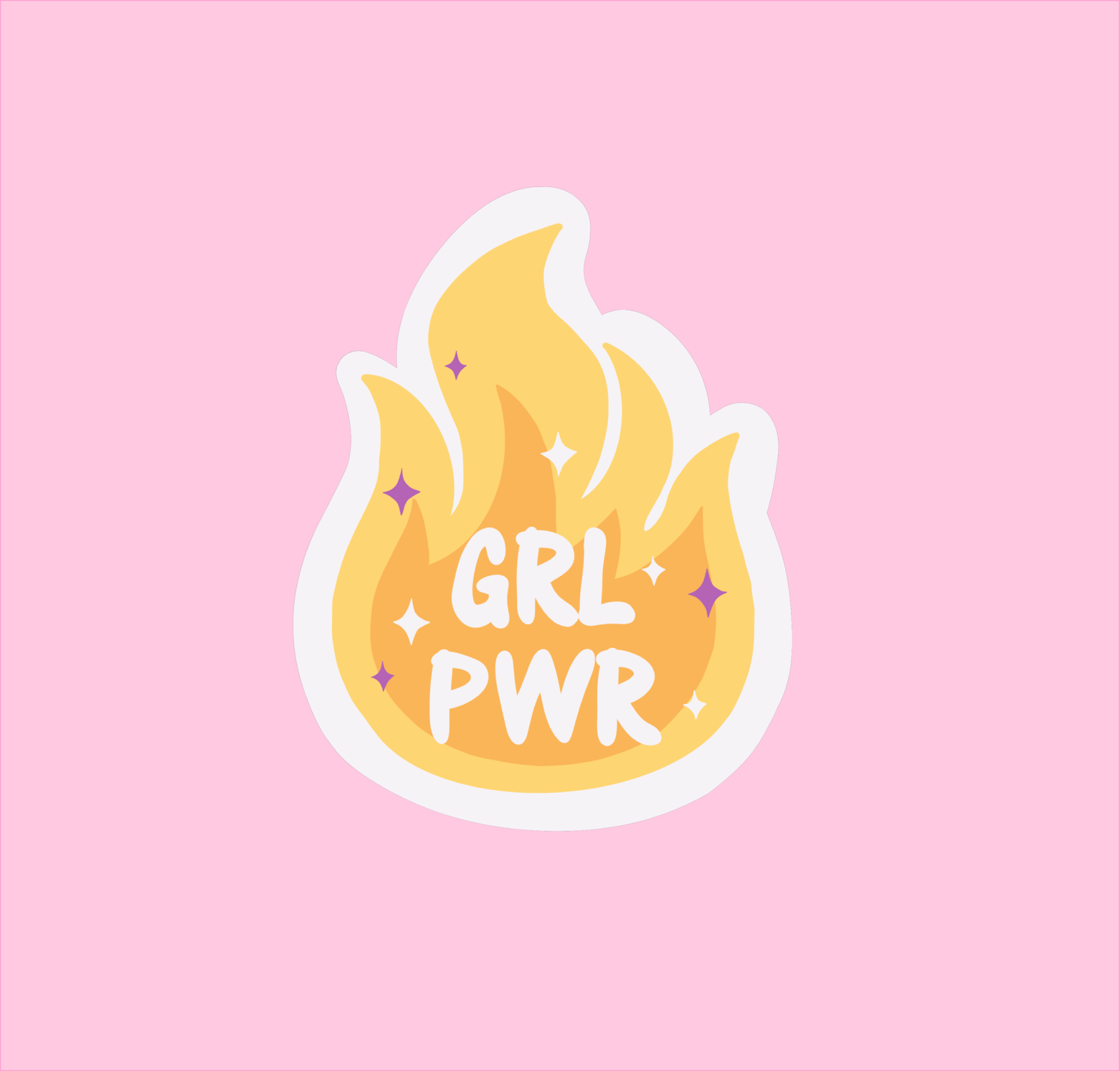 Girl Power sticker - Fairy Garden