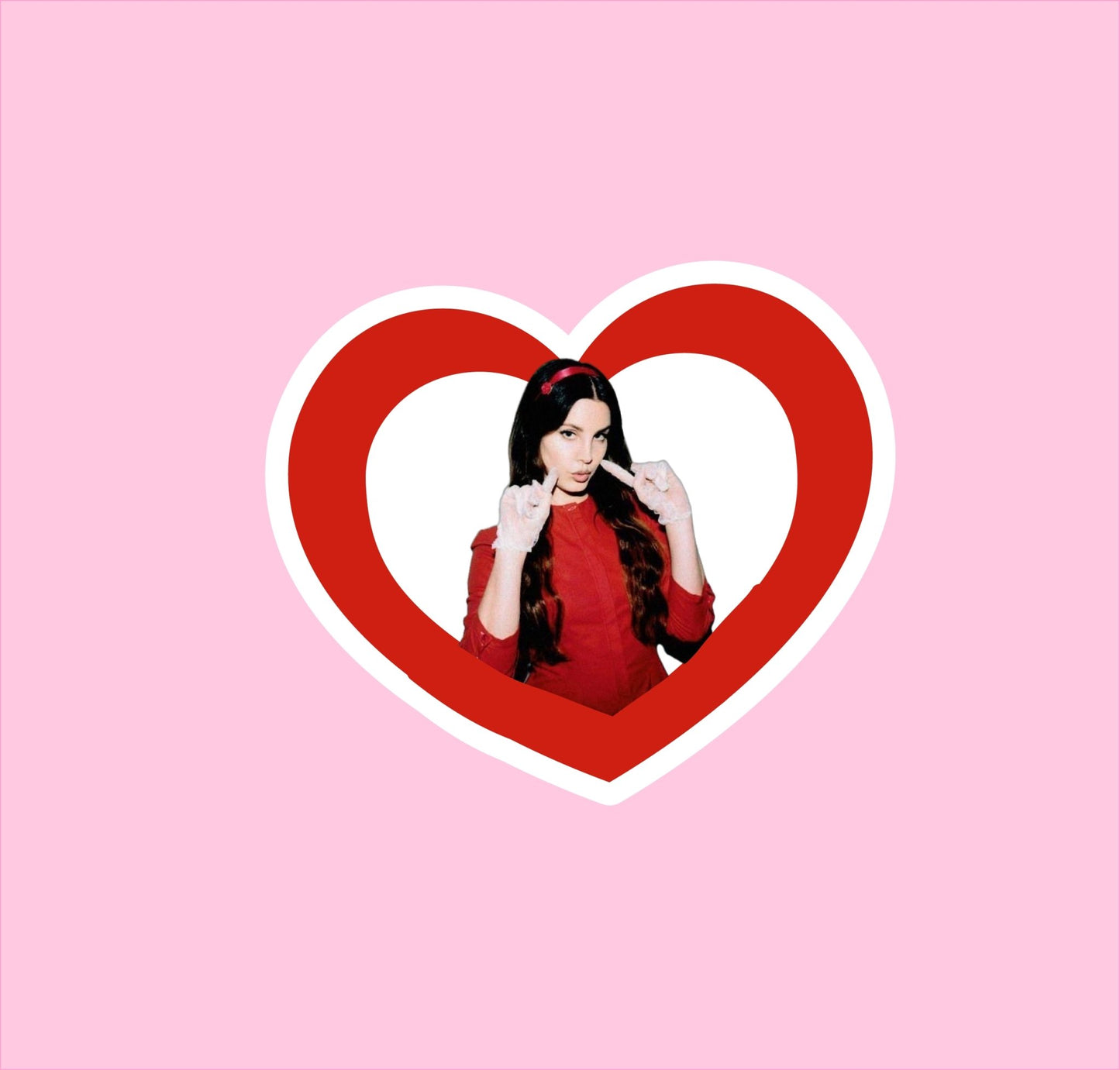 Lana del Rey heart sticker - Fairy Garden