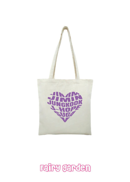 Tote bag - BTS names - Fairy Garden