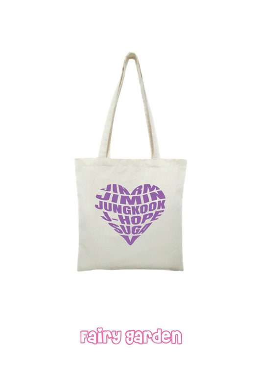 Tote bag - BTS names - Fairy Garden